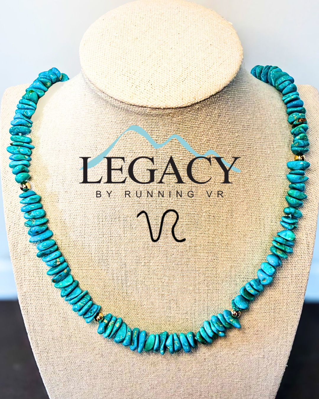 Sleeping Beauty turquoise gold necklace