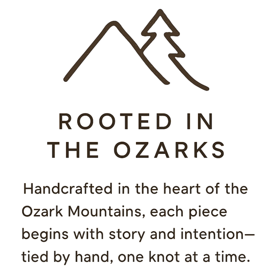 Hand-knotted jewelry in Ozark Mountains