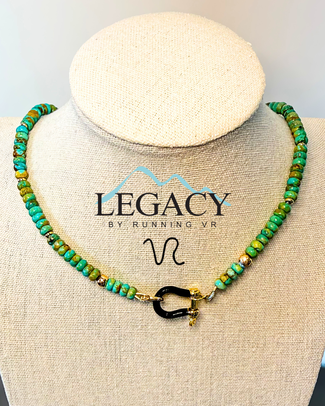 kingman turquoise gold necklace